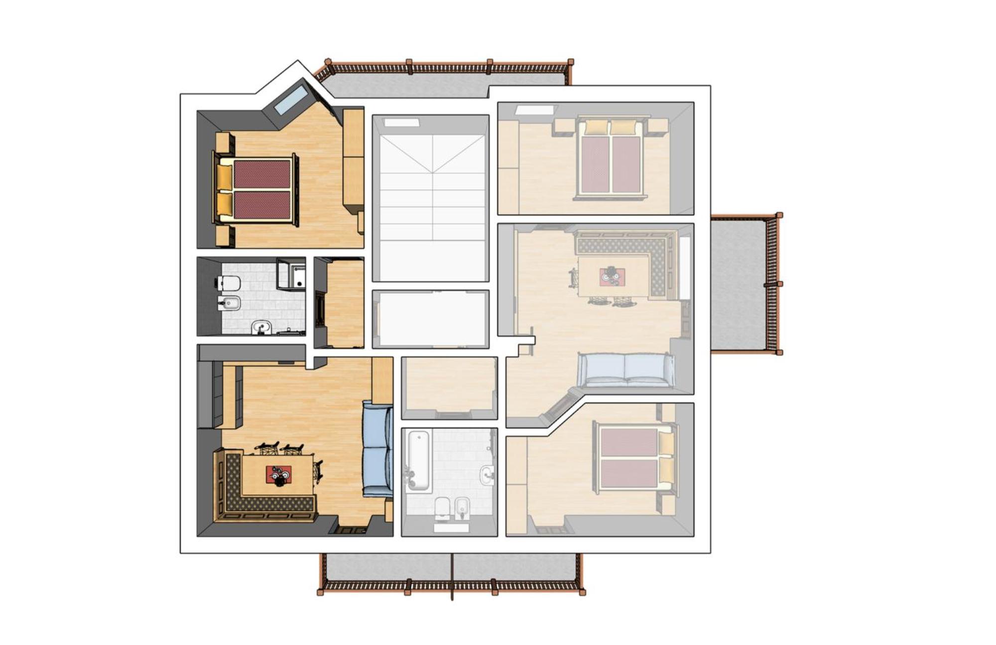 Apartment Fedares Ла-Валле Екстер'єр фото