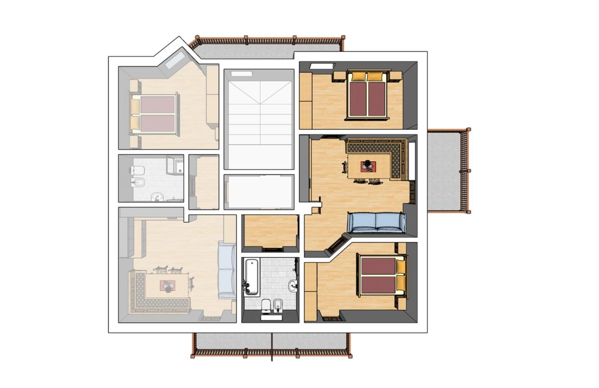 Apartment Fedares Ла-Валле Екстер'єр фото